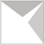 Diagram of Smink Studio screen-printed tile AL7: a white tile with a grey V across the top and a light-grey triangle at one side.