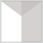 Diagram of Smink Studio screen-printed tile AL8: a white tile with a light-grey Y shape and a hatched triangle at the top.