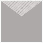 Diagram of Smink Studio screen-printed tile AL9: a grey tile with a hatched V-shaped triangle across the top.