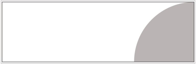 Diagram of Smink Studio 10 × 30 cm screen-printed tile BL1: a grey curve at one end of a white tile.