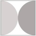 Diagram of Smink Studio Eclipse tile E15: light-grey and grey half-circles at opposite edges of a white tile.
