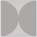 Diagram of Smink Studio Eclipse tile E21: two grey half-circles meeting on a hatched light-grey tile.