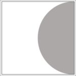 Diagram of Smink Studio Eclipse tile E5: a grey half-circle against one edge of a white tile.
