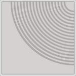 Diagram of Smink Studio screen-printed tile L21: fine grey concentric arcs on a light-grey tile.