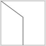 Drawing of Smink Studio relief tile P02, with a raised angled line running down the tile.