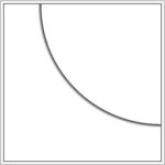 Drawing of Smink Studio relief tile P05, with a large raised quarter-circle line.
