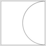 Drawing of Smink Studio relief tile P11, with a sunken half-circle against one edge.