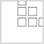Drawing of Smink Studio relief tile P12, with a grid of raised rounded squares.