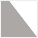 Diagram of Smink Studio screen-printed tile R2: a tile split diagonally into grey and white triangles, the grey at the left.
