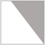Diagram of Smink Studio screen-printed tile R4: a tile divided diagonally into grey and white triangles.