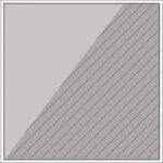 Diagram of Smink Studio screen-printed tile R7: a light-grey tile with a hatched diagonal triangle.