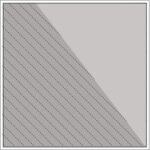 Diagram of Smink Studio screen-printed tile R8: a light-grey tile with a hatched triangle at one side.