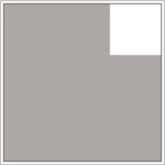 Diagram of Smink Studio screen-printed tile S2: a grey tile with a small white square in one corner.