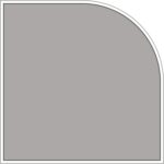 Drawing of Smink Studio shape tile SH1: a square tile with one rounded corner.
