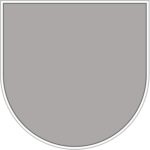 Drawing of Smink Studio shape tile SH2: a tile with a square top and a semicircular bottom.