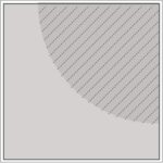 Diagram of Smink Studio screen-printed tile SR6: a light-grey tile with a hatched quarter-circle.