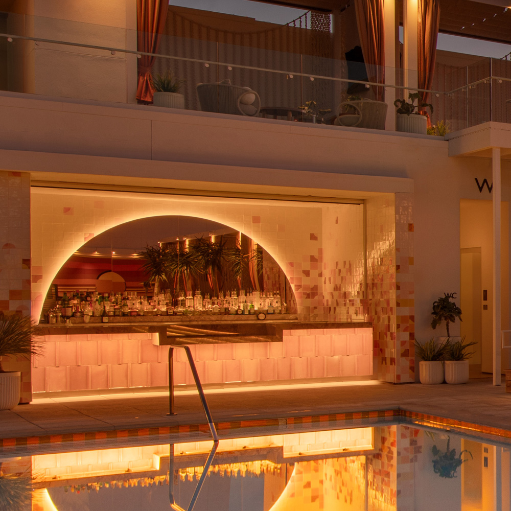 The Sunrise bar in W Hotel Hollywood
